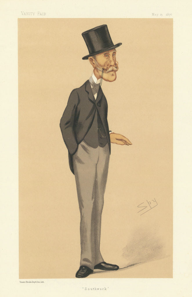 VANITY FAIR SPY CARTOON Marcus Beresford 'Southwark' London 1876 old print